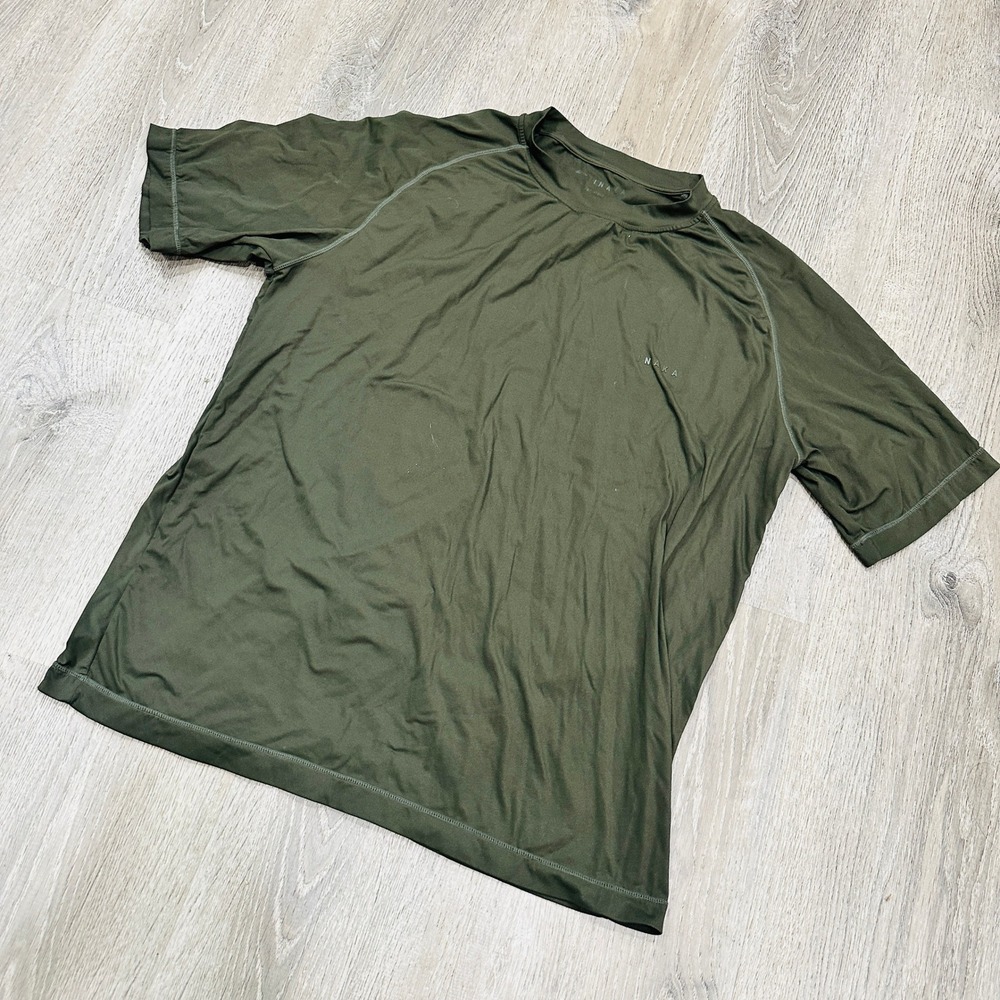 Inaka Power Shirt Mens Medium Olive Green Raglan Performance Training T-Shirt
